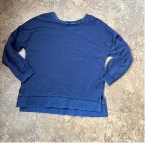 Buffalo David Bitton Crewneck Long Sleeve, Boxy Blue sweatshirt, Women's L